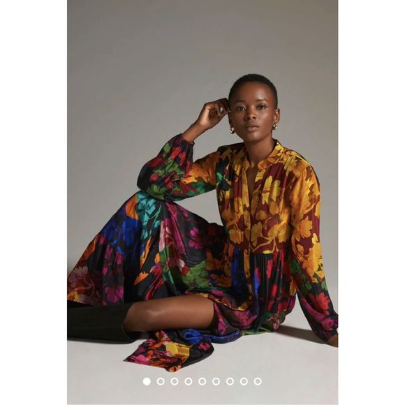 Anthropologie | Dresses | New Anthropologie Siddhartha Bansal Buttonfront  Maxi Dress Sz Xxs | Poshmark